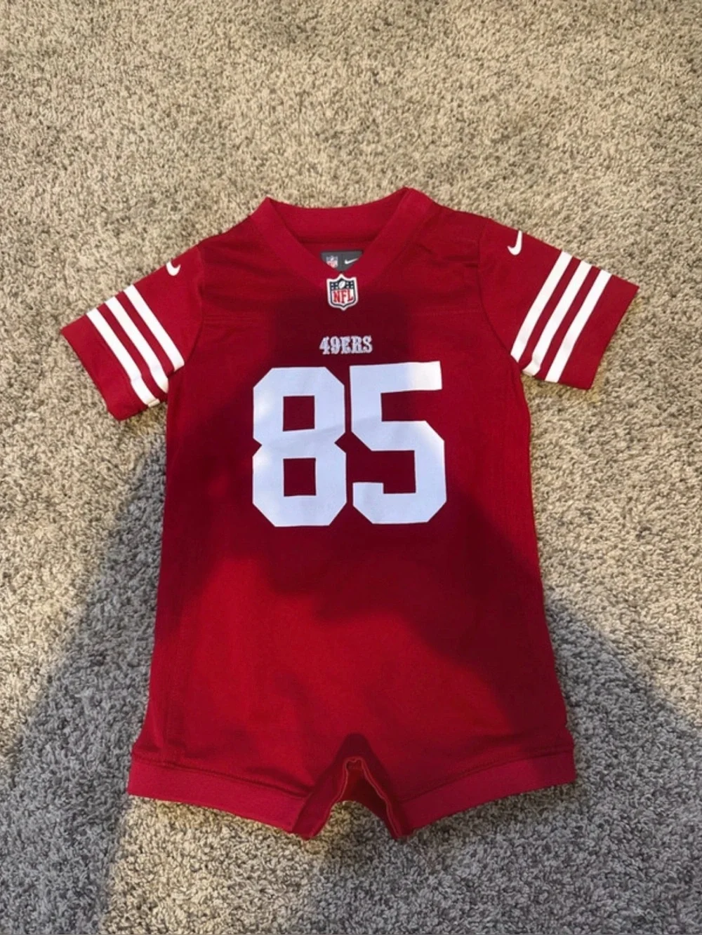 NFL San Francisco 49ers Red and White Infant One-Piece
